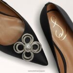 jp Sam Edelman 女性 ワンダ ツアー ポインテッドトゥ フラット 黒い生地 4NFV0P271 履物 - Image 7