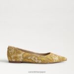 jp Sam Edelman 女性 ワンダ ポインテッドトゥフラット ターメリック 4NFV0P476 履物 - Image 2