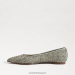 jp Sam Edelman 女性 ワンダ ポインテッドトゥフラット ダスティセージ 4NFV0P479 履物 - Image 4