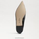 jp Sam Edelman 女性 ワンダ ポインテッドトゥフラット ブラックパテント 4NFV0P483 履物 - Image 6