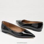 jp Sam Edelman 女性 ワンダ ポインテッドトゥフラット ブラックパテント 4NFV0P483 履物 - Image 7