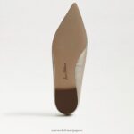 jp Sam Edelman 女性 ワンダ ポインテッドトゥフラット 溶けた金の革 4NFV0P481 履物 - Image 6