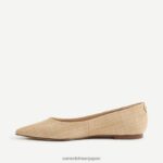 jp Sam Edelman 女性 ワンダ ポインテッドトゥフラット 漂白ブナ材 4NFV0P480 履物 - Image 4