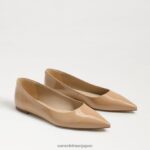 jp Sam Edelman 女性 ワンダ ポインテッドトゥフラット 黄金の砂の特許 4NFV0P482 履物