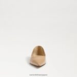 jp Sam Edelman 女性 ワンダ ポインテッドトゥフラット 黄金の砂の特許 4NFV0P482 履物 - Image 3