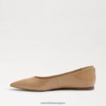 jp Sam Edelman 女性 ワンダ ポインテッドトゥフラット 黄金の砂の特許 4NFV0P482 履物 - Image 4