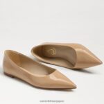 jp Sam Edelman 女性 ワンダ ポインテッドトゥフラット 黄金の砂の特許 4NFV0P482 履物 - Image 7
