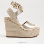 jp Sam Edelman 女性 ヴァダ エスパドリーユ ウェッジサンダル 金箔 4NFV0P383 履物 - Image 2