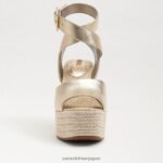 jp Sam Edelman 女性 ヴァダ エスパドリーユ ウェッジサンダル 金箔 4NFV0P383 履物 - Image 3