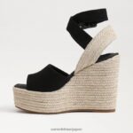 jp Sam Edelman 女性 ヴァダ エスパドリーユ ウェッジサンダル 黒 4NFV0P381 履物 - Image 4