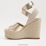 jp Sam Edelman 女性 ヴァダ エスパドリーユ ウェッジサンダル 金箔 4NFV0P383 履物 - Image 4