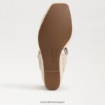 jp Sam Edelman 女性 ヴァダ エスパドリーユ ウェッジサンダル 金箔 4NFV0P383 履物 - Image 6