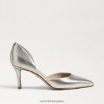 jp Sam Edelman 女性 ヴィヴ ポインテッドトゥ パンプス 白金 4NFV0P368 履物 - Image 2