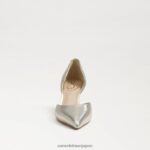 jp Sam Edelman 女性 ヴィヴ ポインテッドトゥ パンプス 白金 4NFV0P368 履物 - Image 3
