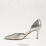 jp Sam Edelman 女性 ヴィヴ ポインテッドトゥ パンプス 白金 4NFV0P368 履物 - Image 4