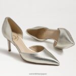 jp Sam Edelman 女性 ヴィヴ ポインテッドトゥ パンプス 白金 4NFV0P368 履物 - Image 7