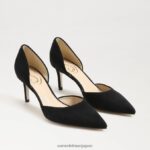 jp Sam Edelman 女性 ヴィヴ ポインテッドトゥ パンプス 黒いスエード 4NFV0P367 履物