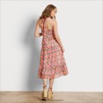 jp Sam Edelman 女性 幾何学模様のプリントマキシドレス コーラルマルチ 4NFV0P1165 衣服 - Image 4