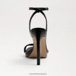 jp Sam Edelman 女性 翡翠のアンクルストラップヒール ブラックパテント 4NFV0P389 履物 - Image 5