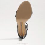 jp Sam Edelman 女性 翡翠のアンクルストラップヒール ブラックパテント 4NFV0P389 履物 - Image 6
