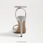 jp Sam Edelman 女性 翡翠のアンクルストラップヒール 明るい白い革 4NFV0P387 履物 - Image 5