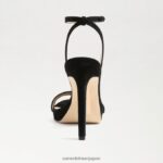 jp Sam Edelman 女性 翡翠のアンクルストラップヒール 黒いスエード 4NFV0P392 履物 - Image 5