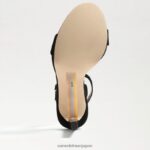 jp Sam Edelman 女性 翡翠のアンクルストラップヒール 黒いスエード 4NFV0P392 履物 - Image 6