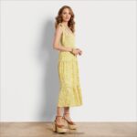 jp Sam Edelman 女性 花柄マキシドレス イエローマルチ 4NFV0P1116 衣服 - Image 2