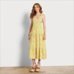 jp Sam Edelman 女性 花柄マキシドレス イエローマルチ 4NFV0P1116 衣服