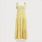 jp Sam Edelman 女性 花柄マキシドレス イエローマルチ 4NFV0P1116 衣服 - Image 5