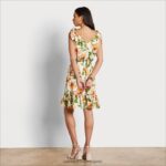 jp Sam Edelman 女性 花柄ミニドレス ピーチマルチ 4NFV0P1105 衣服 - Image 4