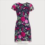 jp Sam Edelman 女性 花柄刺繍ドレス ネイビーマルチ 4NFV0P1067 衣服 - Image 5