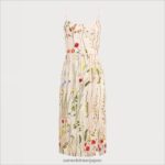 jp Sam Edelman 女性 花柄刺繍入りミディドレス エクリュマルチ 4NFV0P1064 衣服 - Image 5