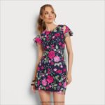 jp Sam Edelman 女性 花柄刺繍入りミニドレス ネイビーマルチ 4NFV0P1089 衣服 - Image 3