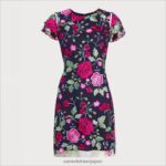 jp Sam Edelman 女性 花柄刺繍入りミニドレス ネイビーマルチ 4NFV0P1089 衣服 - Image 5