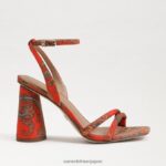 jp Sam Edelman 女性 起亜ブロックヒールサンダル オレンジ色のポピー 4NFV0P102 履物 - Image 2