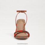 jp Sam Edelman 女性 起亜ブロックヒールサンダル オレンジ色のポピー 4NFV0P102 履物 - Image 3