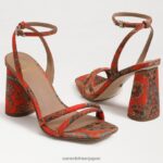 jp Sam Edelman 女性 起亜ブロックヒールサンダル オレンジ色のポピー 4NFV0P102 履物 - Image 7