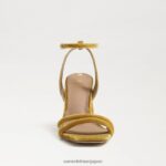 jp Sam Edelman 女性 起亜ブロックヒールサンダル サフランベルベット 4NFV0P100 履物 - Image 3