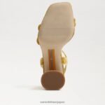 jp Sam Edelman 女性 起亜ブロックヒールサンダル サフランベルベット 4NFV0P100 履物 - Image 6