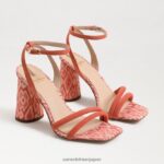 jp Sam Edelman 女性 起亜ブロックヒールサンダル テラコッタピンク 4NFV0P120 履物