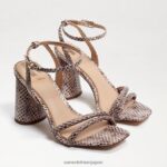 jp Sam Edelman 女性 起亜ブロックヒールサンダル ロッシア マンバ ヘビ 4NFV0P99 履物