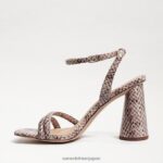 jp Sam Edelman 女性 起亜ブロックヒールサンダル ロッシア マンバ ヘビ 4NFV0P99 履物 - Image 4