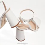 jp Sam Edelman 女性 起亜ブロックヒールサンダル 明るい白い革 4NFV0P103 履物 - Image 7