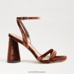 jp Sam Edelman 女性 起亜ブロックヒールサンダル 暖かい銅のベルベット 4NFV0P101 履物 - Image 2