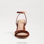 jp Sam Edelman 女性 起亜ブロックヒールサンダル 暖かい銅のベルベット 4NFV0P101 履物 - Image 3