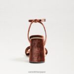 jp Sam Edelman 女性 起亜ブロックヒールサンダル 暖かい銅のベルベット 4NFV0P101 履物 - Image 5