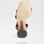 jp Sam Edelman 女性 起亜ブロックヒールサンダル 暖かい銅のベルベット 4NFV0P101 履物 - Image 6