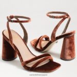 jp Sam Edelman 女性 起亜ブロックヒールサンダル 暖かい銅のベルベット 4NFV0P101 履物 - Image 7
