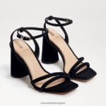 jp Sam Edelman 女性 起亜ブロックヒールサンダル 黒 4NFV0P117 履物